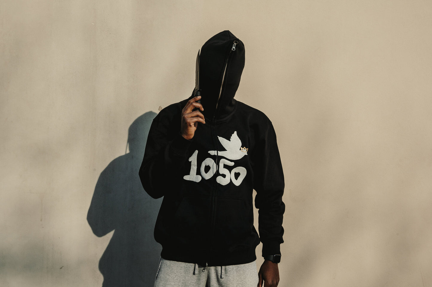 Dove Bird Full Zip Hoodie Black