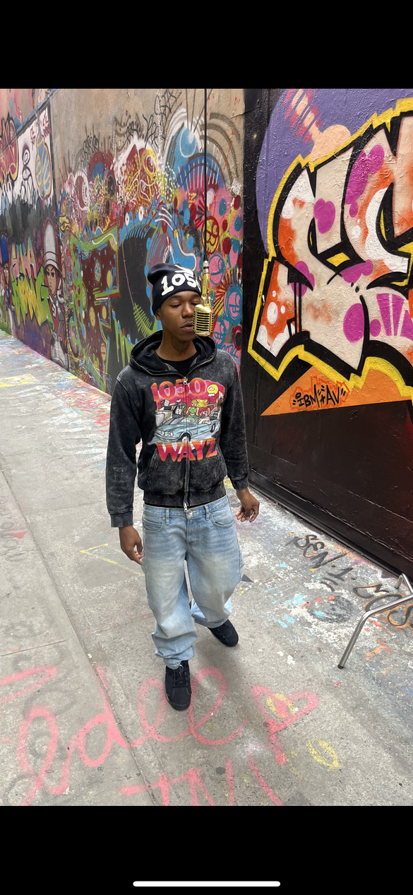 Washed Summer Time Sadness Full Zip Hoodie Black