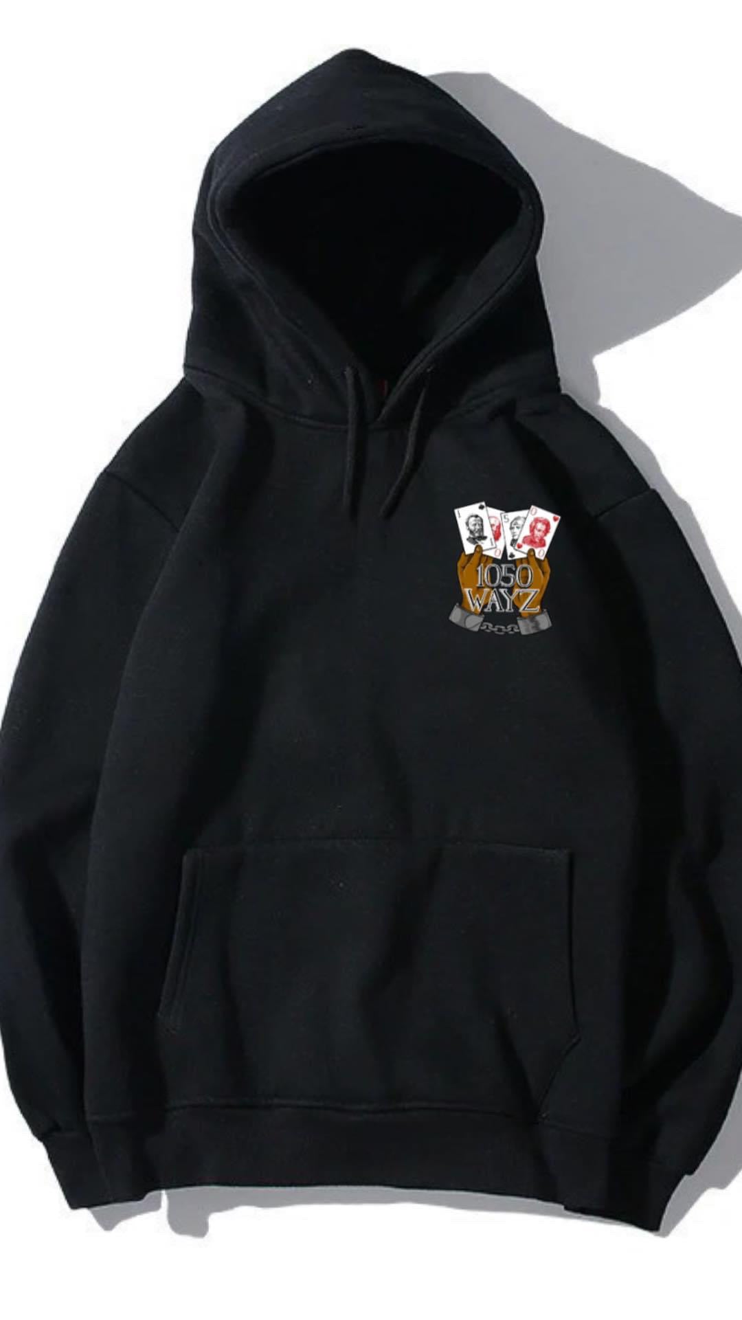 Playing Cards Hoodie Black